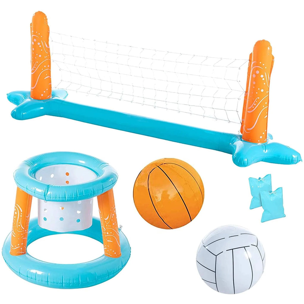 Inflatable Pool Float Set with Volleyball Net X9681