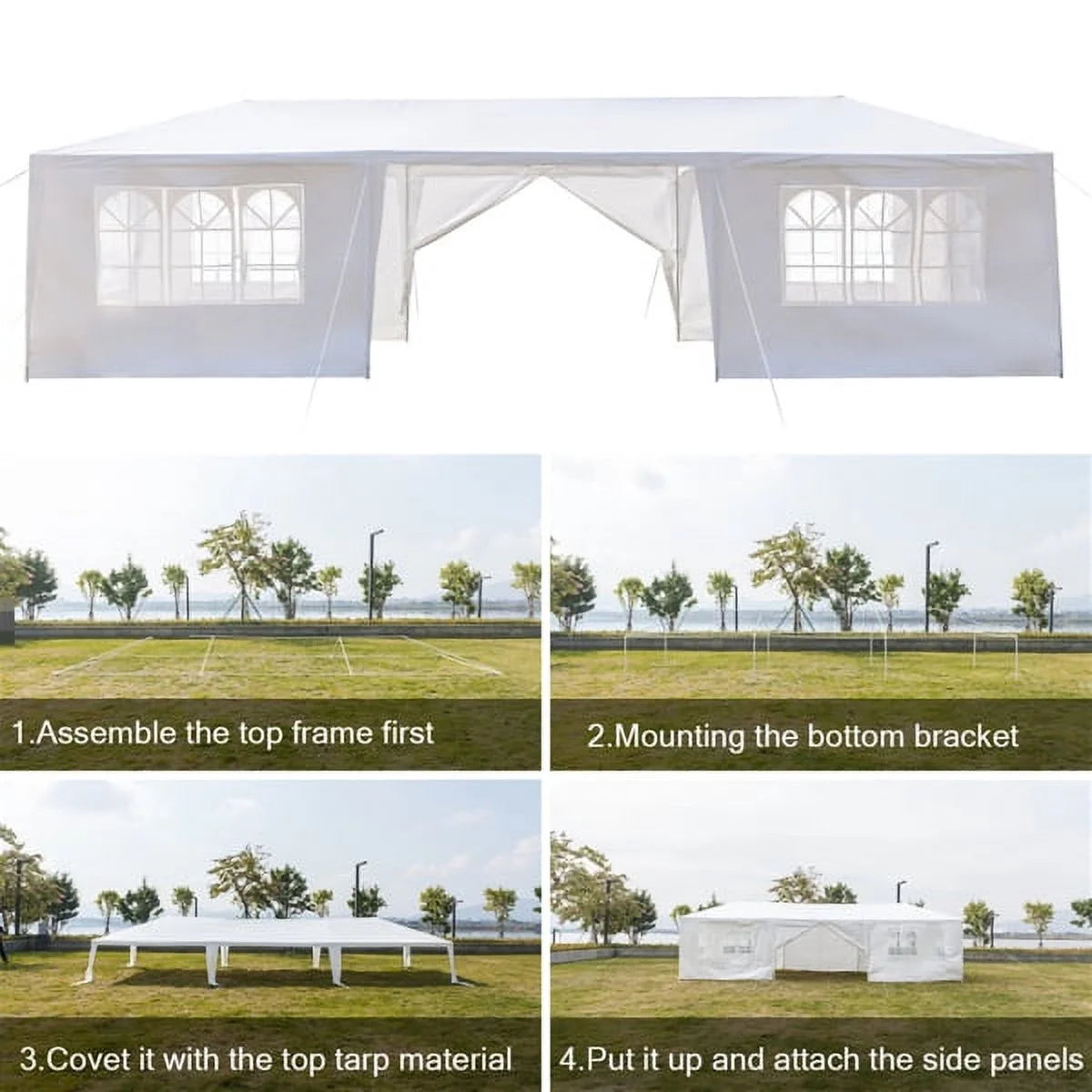 10'x30' Outdoor Canopy Party Wedding Tent with 8 Removable Sidewalls I598