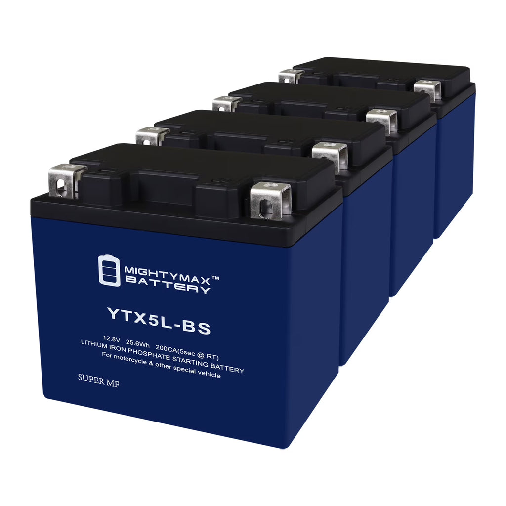 YTX5L-BS Lithium Replacement Battery 4 Pack R5424