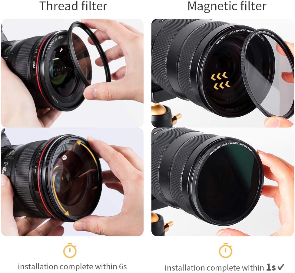 55mm Magnetic Lens Filter Kit with MCUV CPL ND1000 H1029
