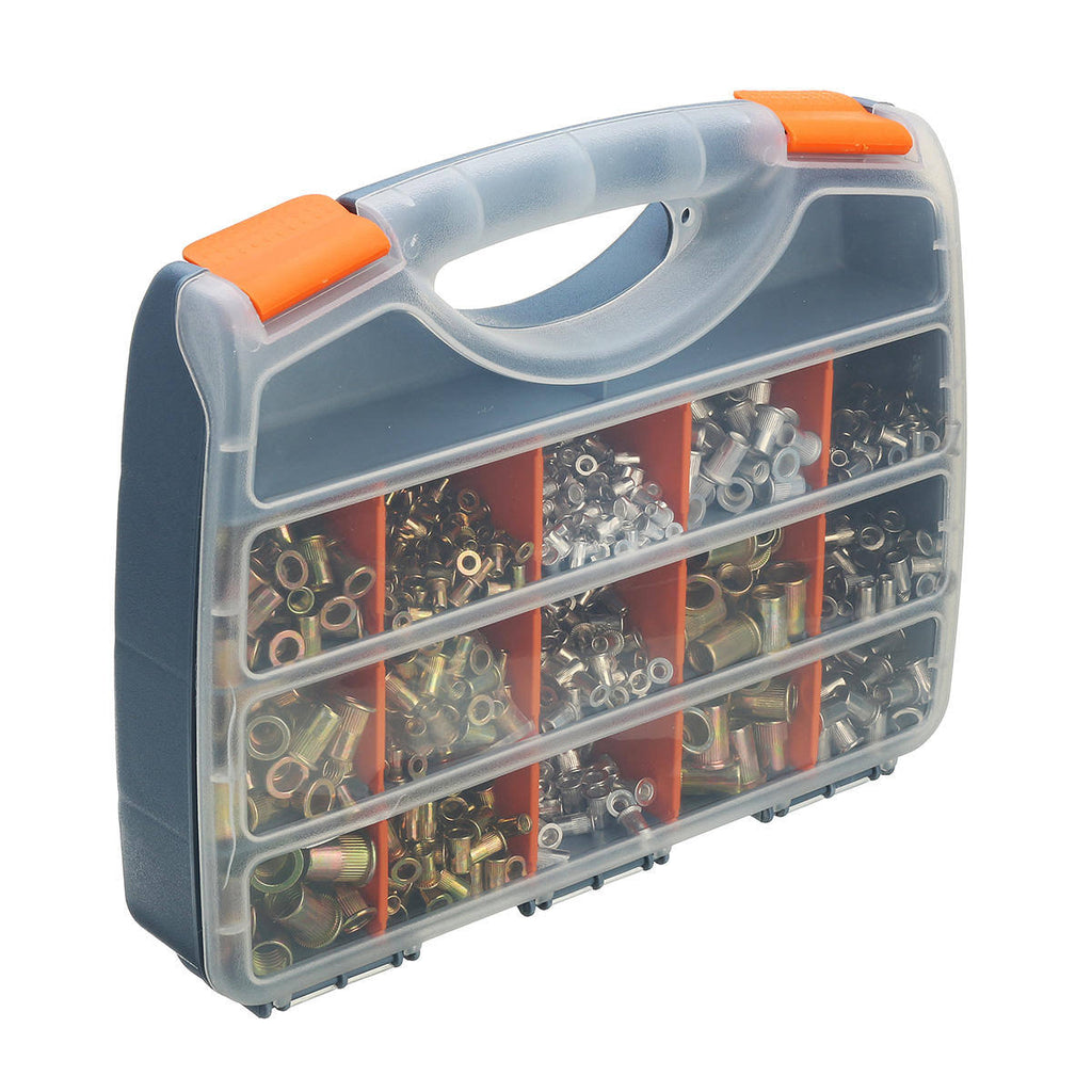 1200pcs M3 M4 M5 M6 M8 M10 M12 Stainless Steel Rivet Nut Tool Kit F3048