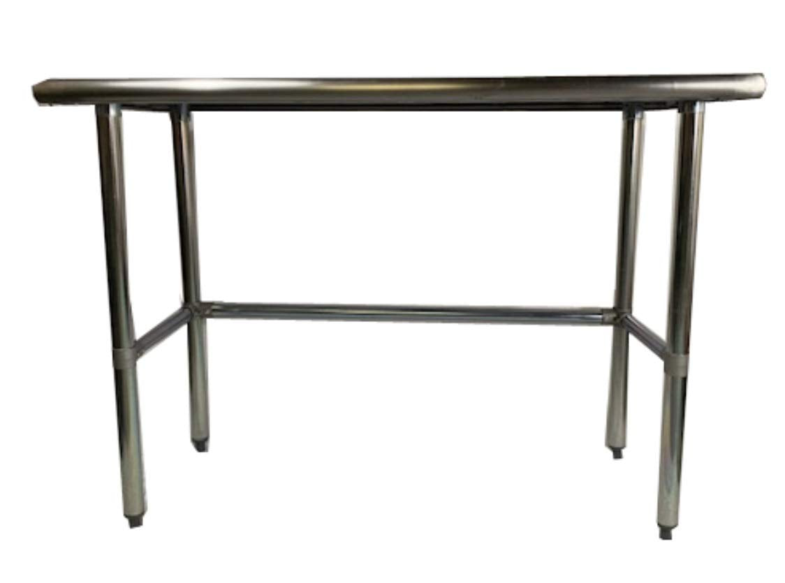 Stainless Steel Food Prep Work Table with Crossbar Open Base 18 x 30 P926302