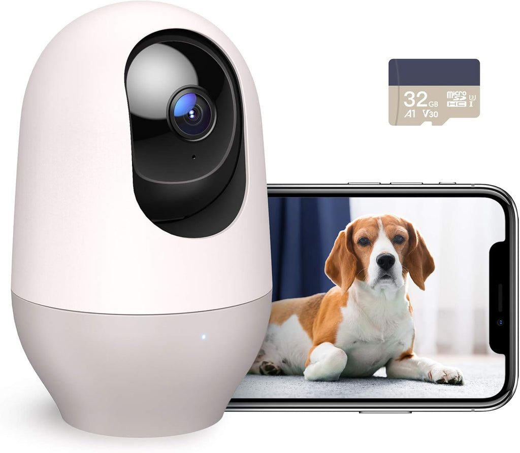 Pet Camera with SD Card, 360-degree Full HD WiFi Security Camera with Motion Tracking A571661