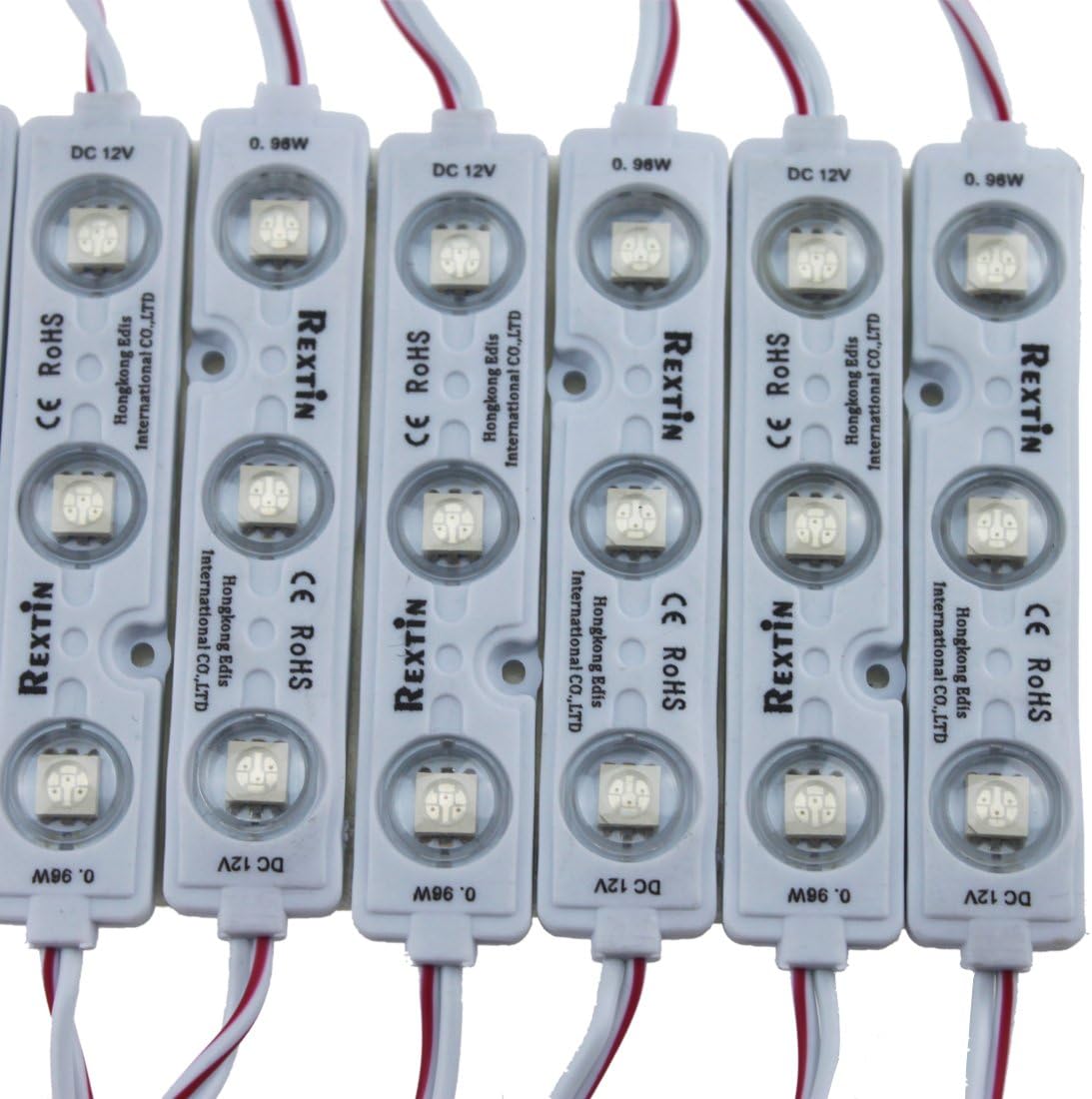 200pcs 3 LED Module White 5050 SMD Waterproof Decorative Light with Tape Adhesive Backside Pack of 2 Y50663