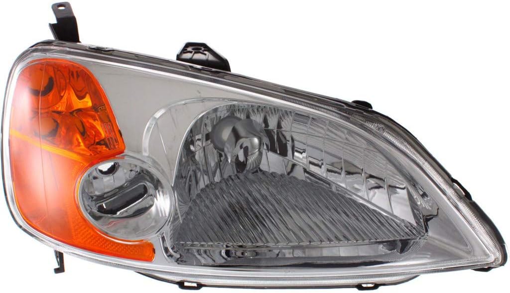 Honda Civic Headlight 2003 Pair with Bulbs L829