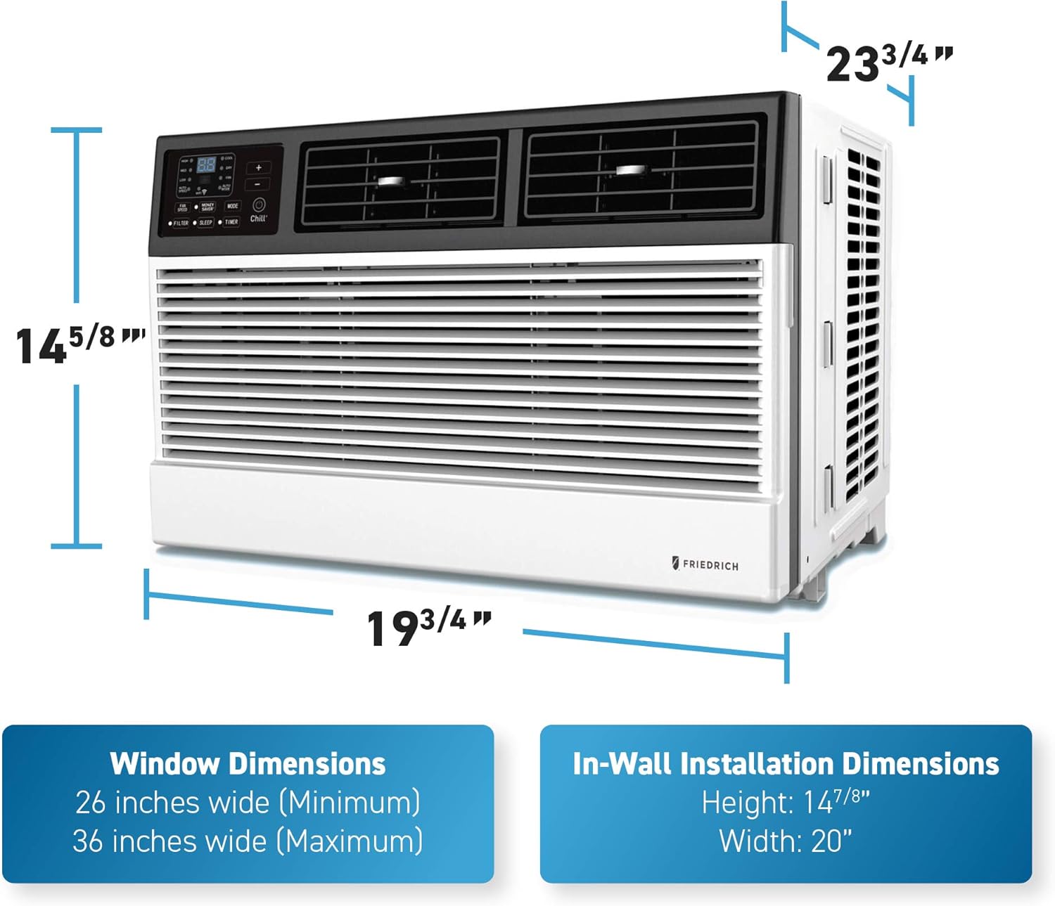 White Smart Air Conditioner Wall & Window Unit, 12,000 BTU B7485