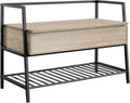 Storage Bench and Tall Bookcase, Charter Oak Finish I645035