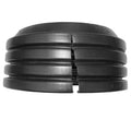 18 in. Black Solid Split End Cap X232724