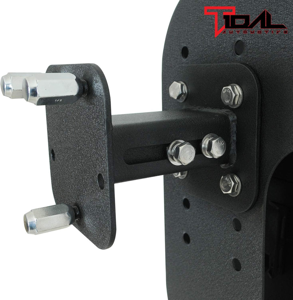 Tire Carrier on Door Hinge with Adjustable Tire Mount R721048