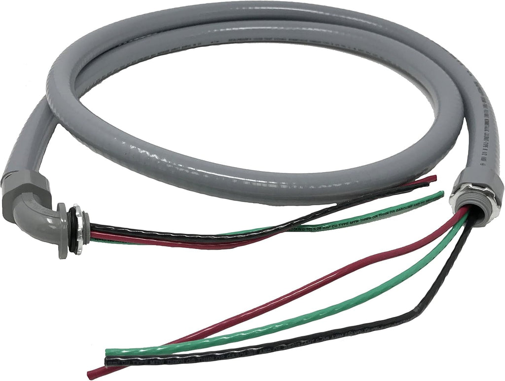 1/2-Inch x 6 Ft Nonmetallic Liquid Tight Flexible Electrical Conduit Kit, Pack of 2 Q18452