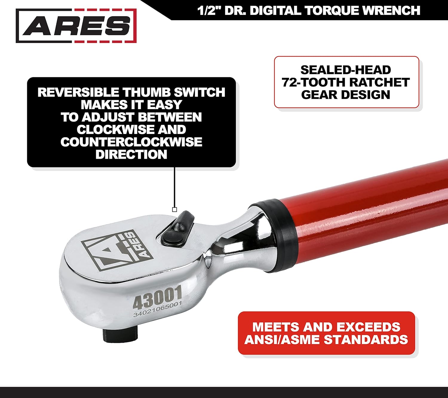 1/2-Inch Drive Electronic Digital Torque Wrench A53801