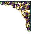 Jeweled Grape Corner Bracket A956