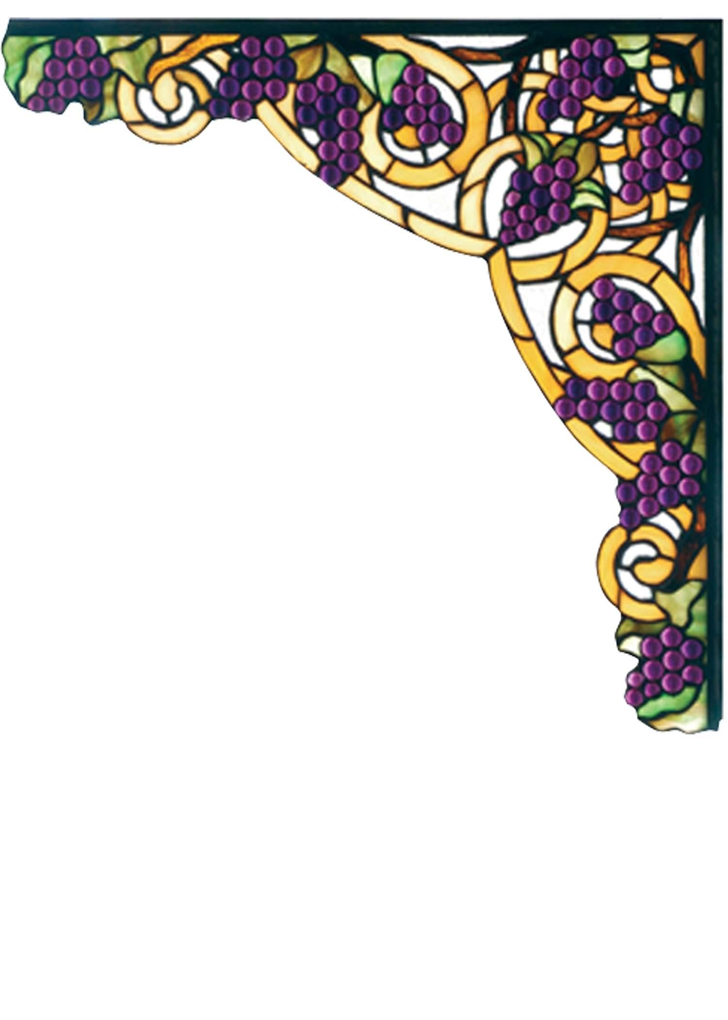 Jeweled Grape Corner Bracket A956