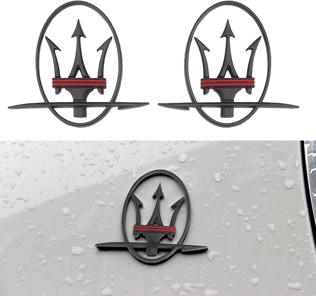 Front Silver Car Grille Emblem Badge Pack of 2 U66417