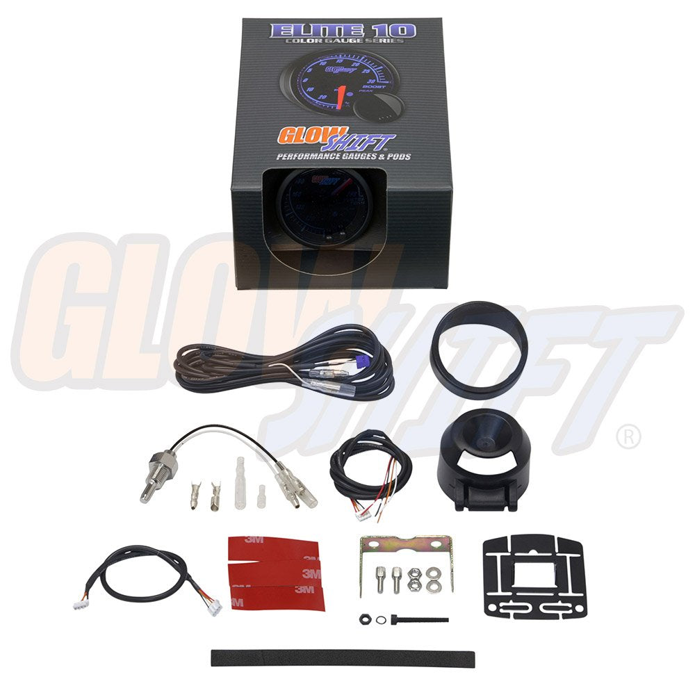 Black Dial Tinted Lens Water Coolant Temperature Gauge Kit 2-1/16" 52mm Pack of 2 V58882