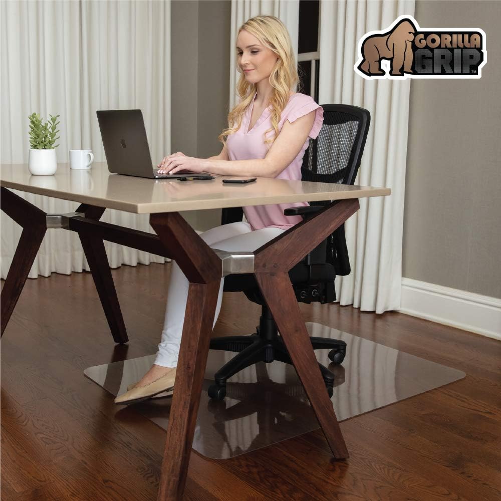 Transparent Polycarbonate Desk Chair Mat, 47x29 L48703