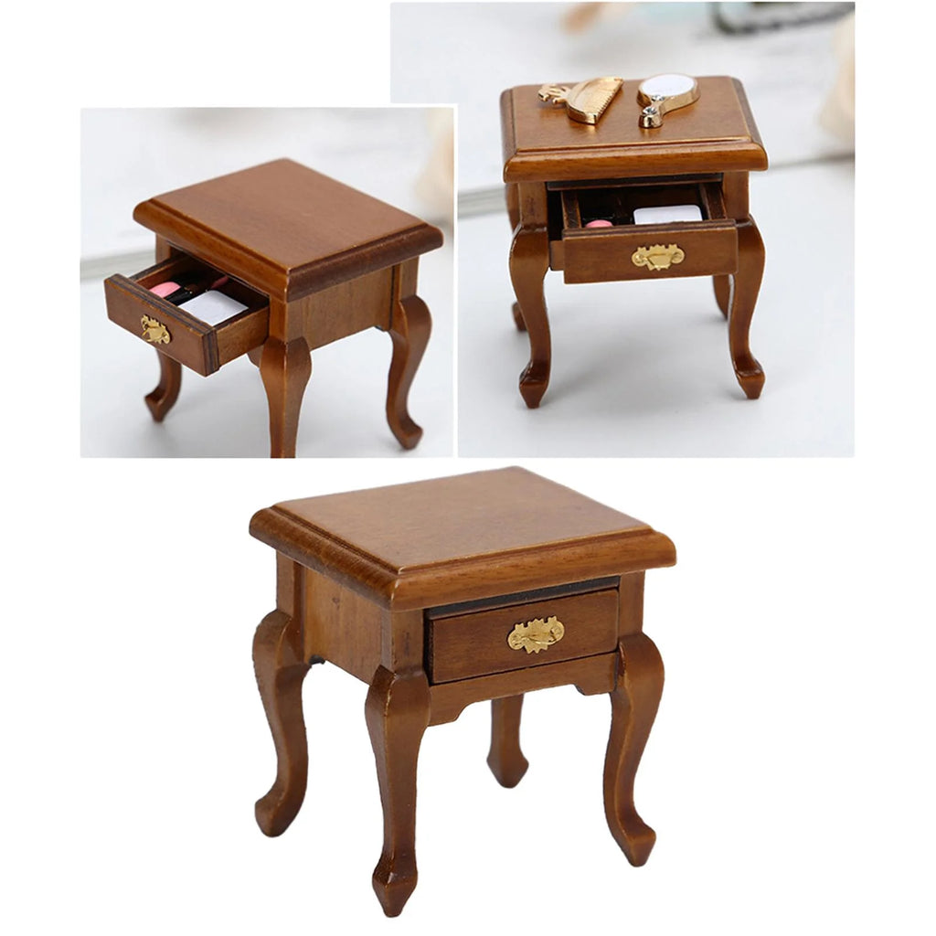 Walnut 1:12 Scale Bedroom Cabinet S6237