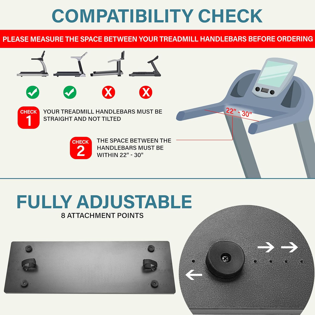 Treadmill Laptop Desk Attachment Pack of 2 X647069