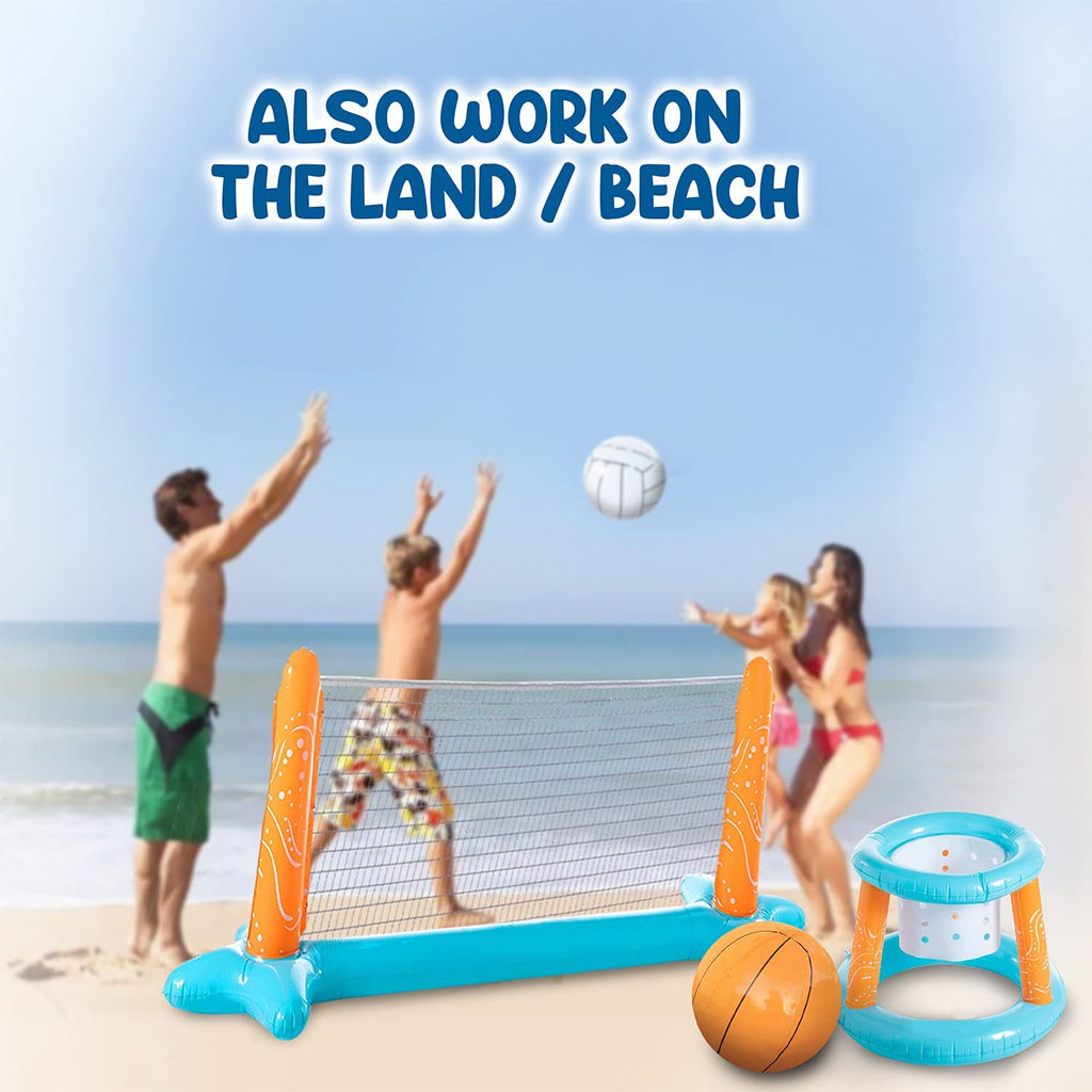 Inflatable Pool Float Set with Volleyball Net X9681