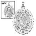 Oval 14K White Gold Scalloped Necklace Pendant W440