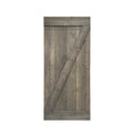 Gray 1-Panel Solid Core Stained Pine Wood Single Barn Door W895