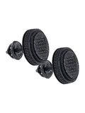 Black Sterling Silver Round Diamond Circle Cluster Earrings N664976