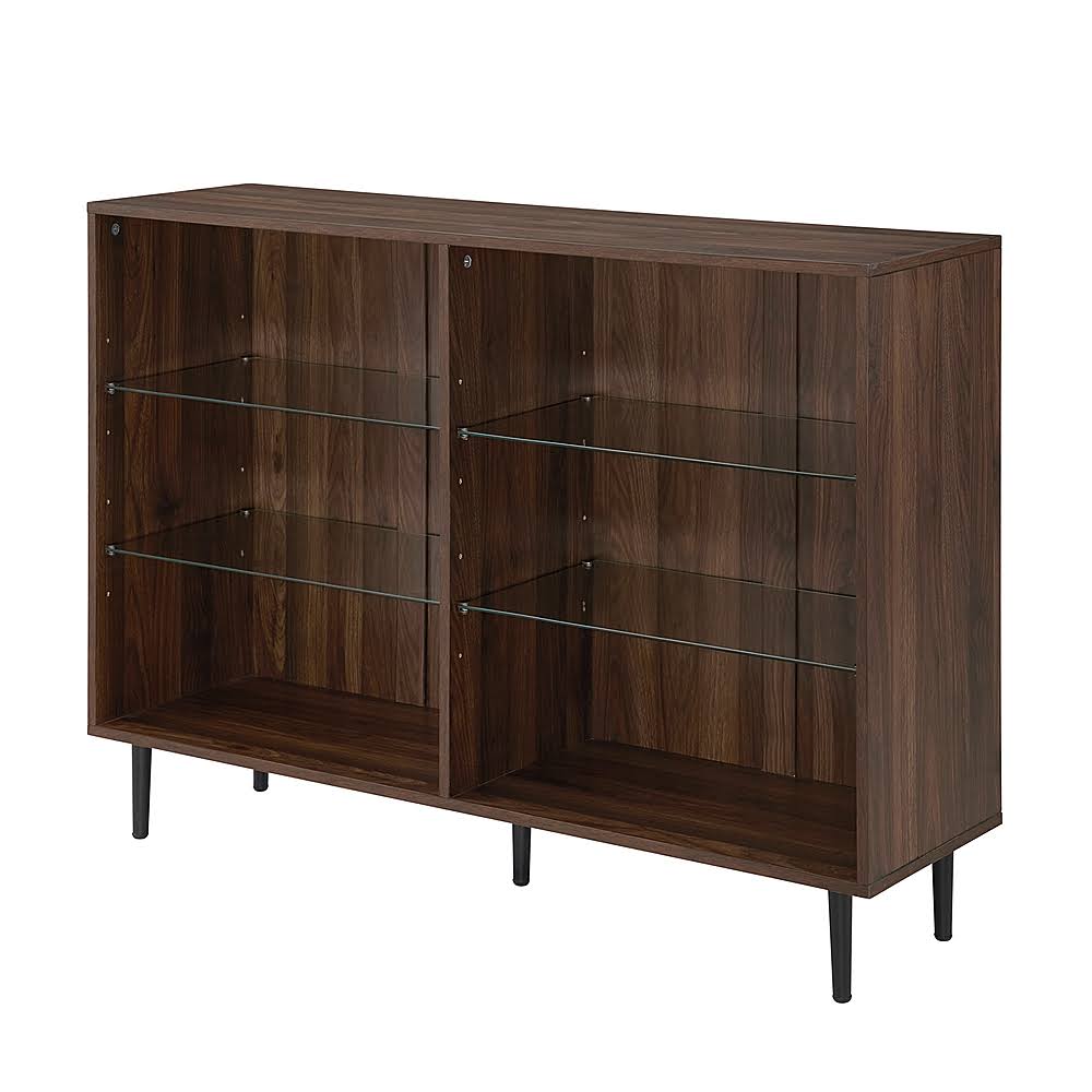 4-Shelf Metal and Tempered Glass Bookcase W451023