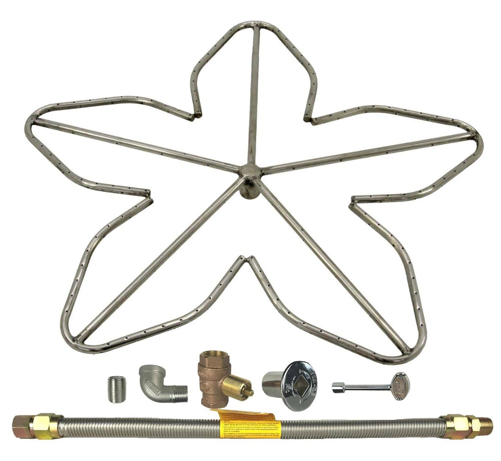Antique Copper Natural Gas Fire Pit Burner Ring Kit O89045