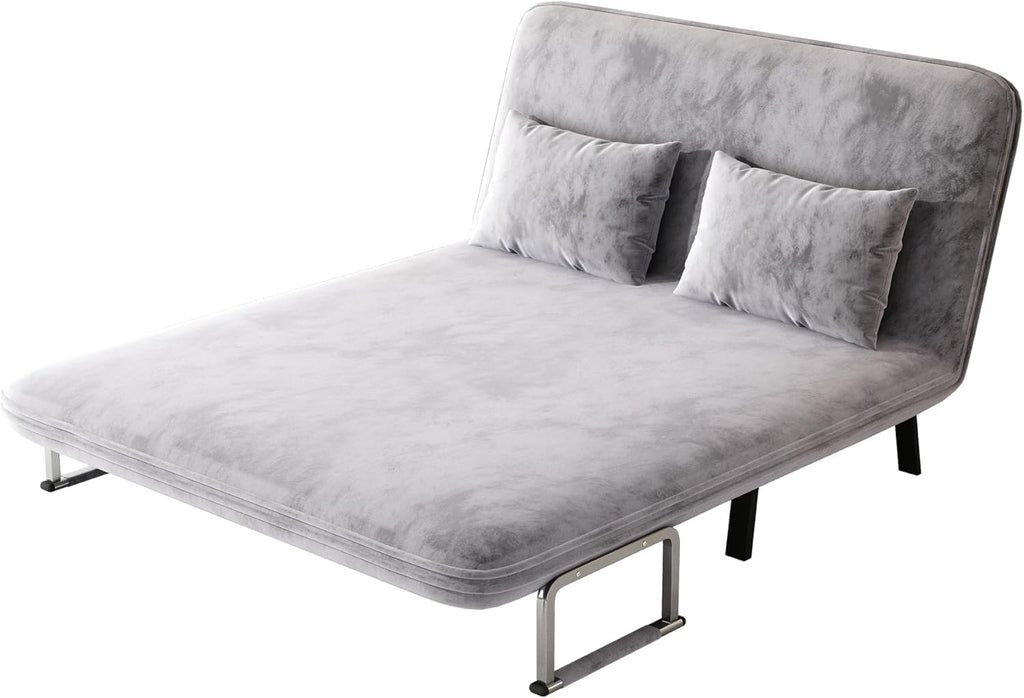 Folding Chair Bed Convertible Sleeper Sofa with Adjustable Backrest and Pillow F6702
