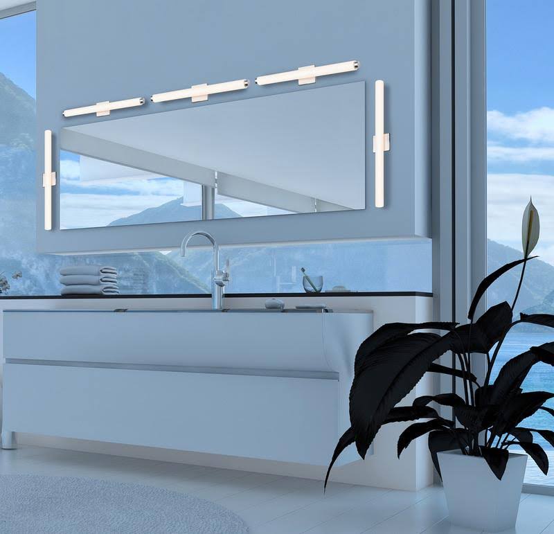 Satin Nickel LED Bath Bar Y948860