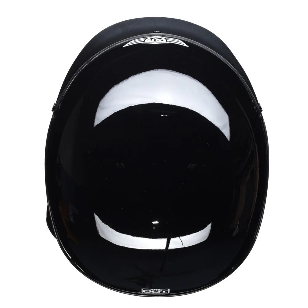 High Gloss Black Motorcycle Half Face Helmet G75046