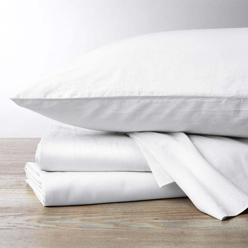 300 Thread Count Organic Sateen Sheet Set Cal King Alpine White V18848