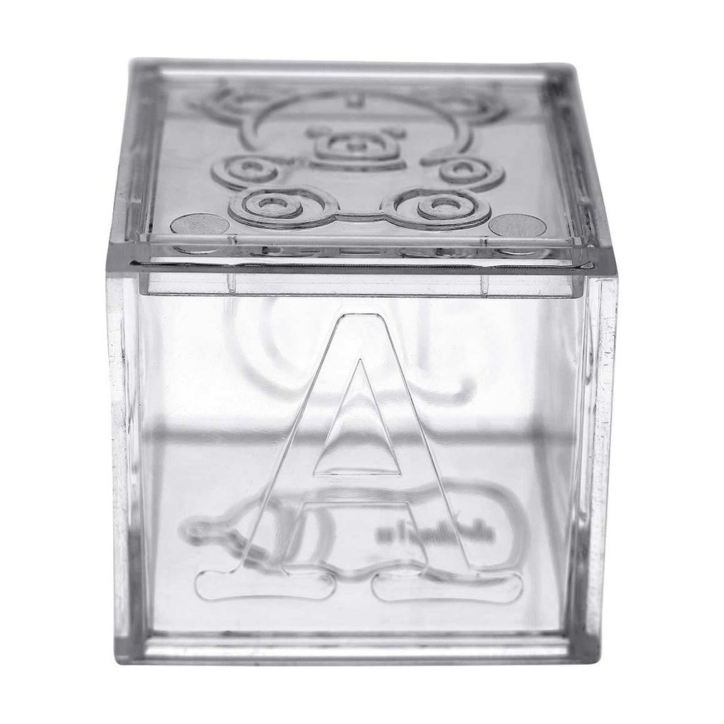2" Clear Fillable Baby Blocks - 12/pk Q296