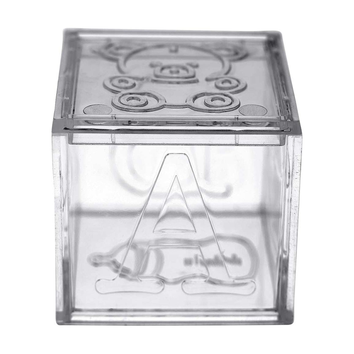 2" Clear Fillable Baby Blocks - 12/pk Q296