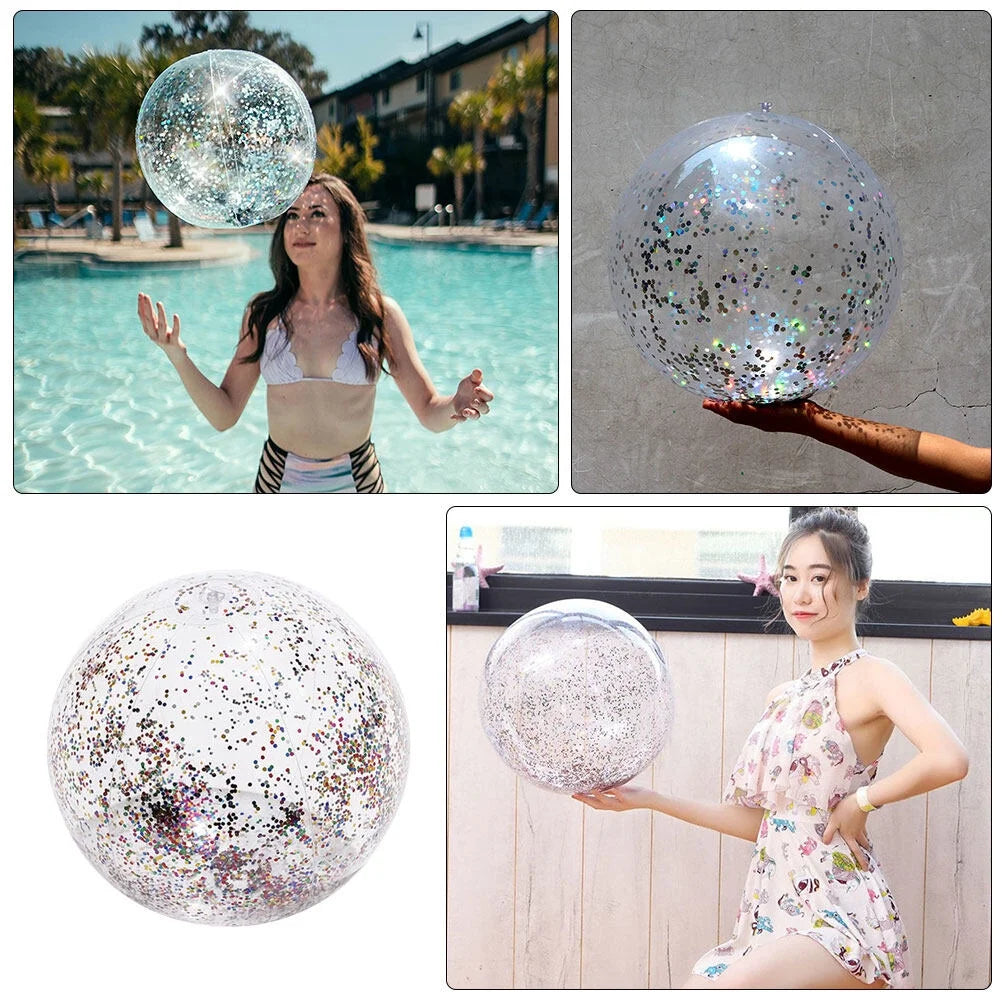 Inflatable Transparent Beach Ball PVC Water Toy H8479