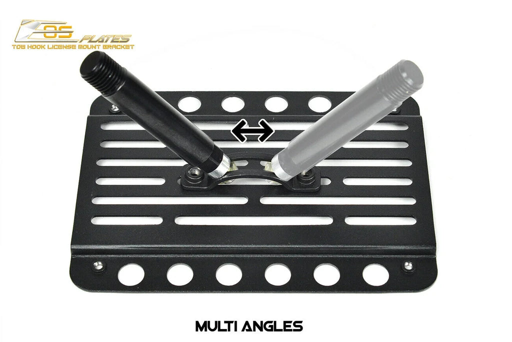 Front Bumper Tow Hook License Plate Relocator Mount Bracket I993