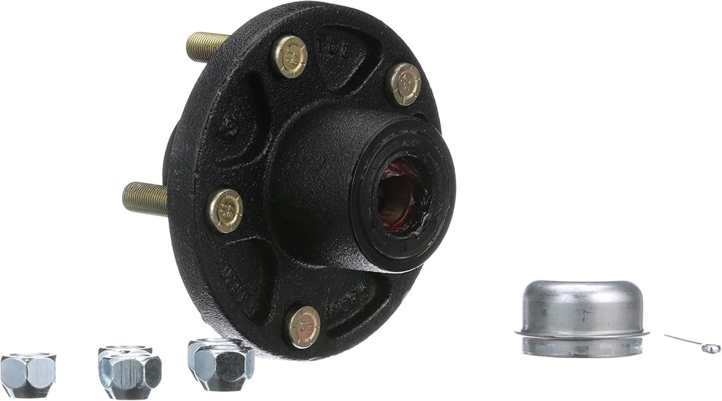 Black 1-Piece Trailer Wheel Hub, Pack of 2 Q378