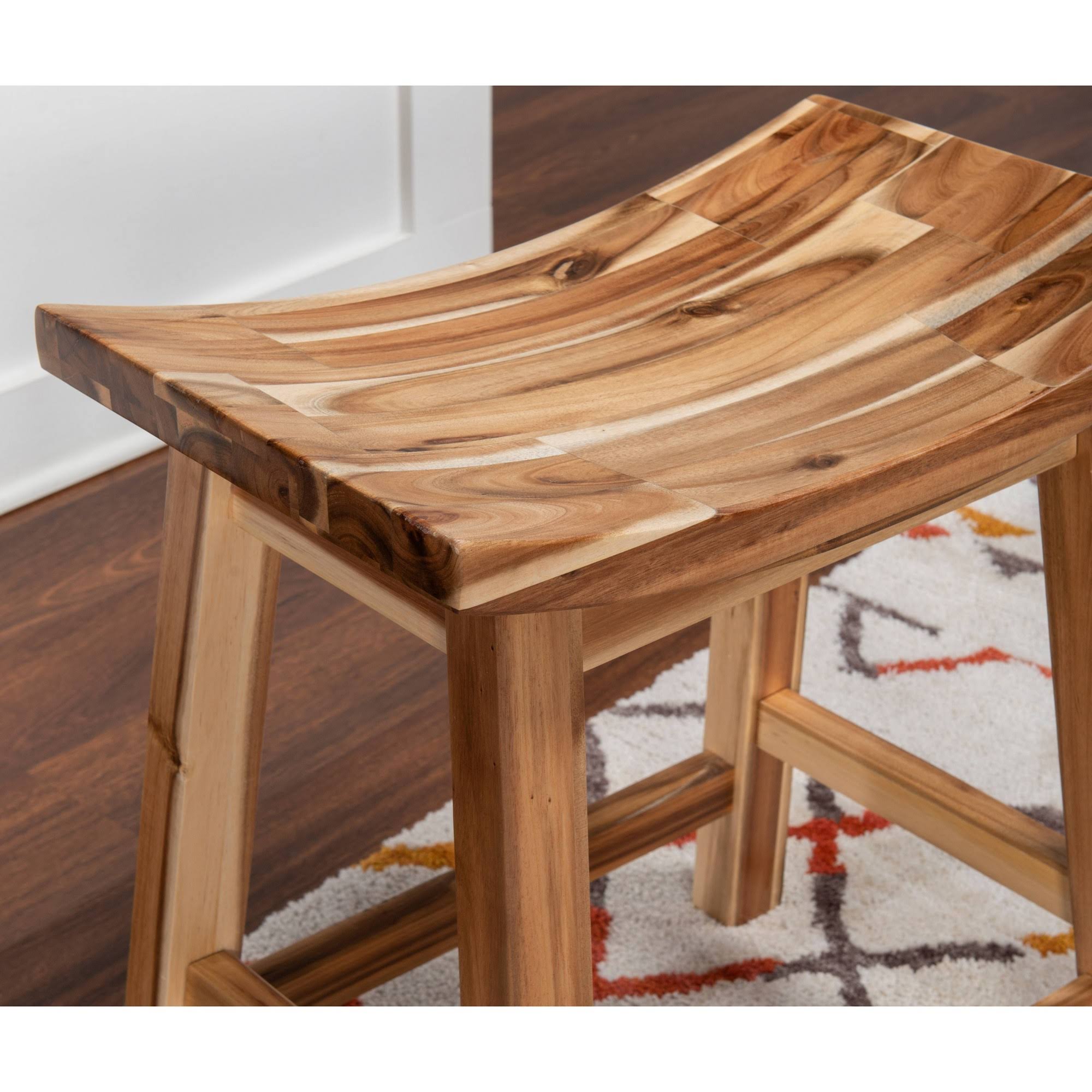 24x22 Saddle Counter Stool Light Natural A801