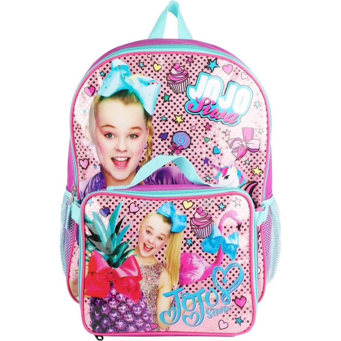 Girls School Backpack Lunch Box Combo SET K8505