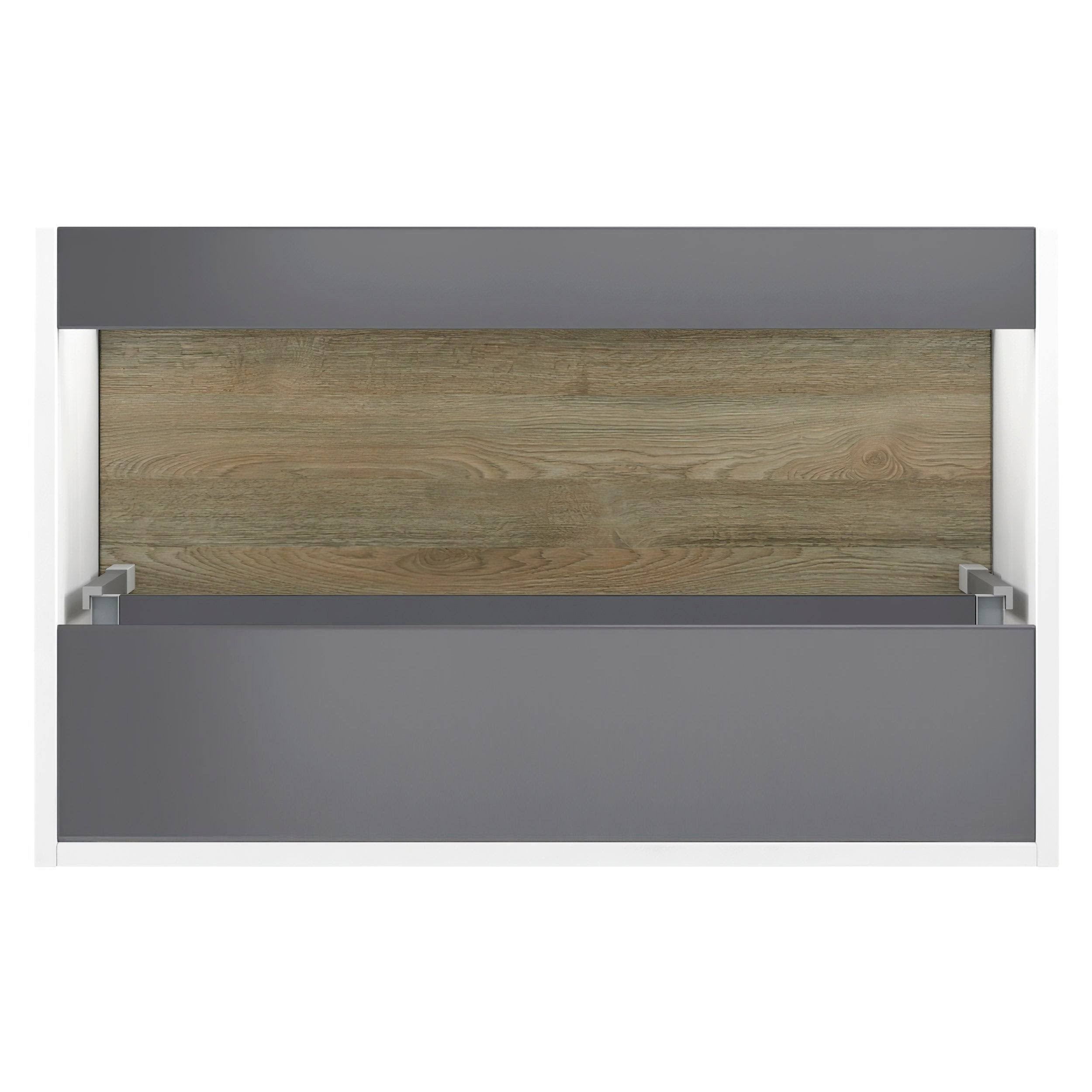 Toasted Oak Bathroom Vanity Cabinet with Ceramic Sink W2372