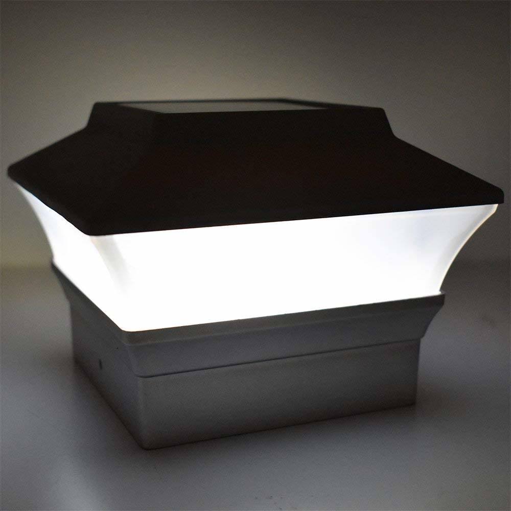 8 Pack Silver Solar LED Post Cap Light X829