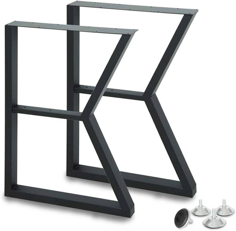 28 inch Black Cast Iron Table Legs Set of 2 W20506