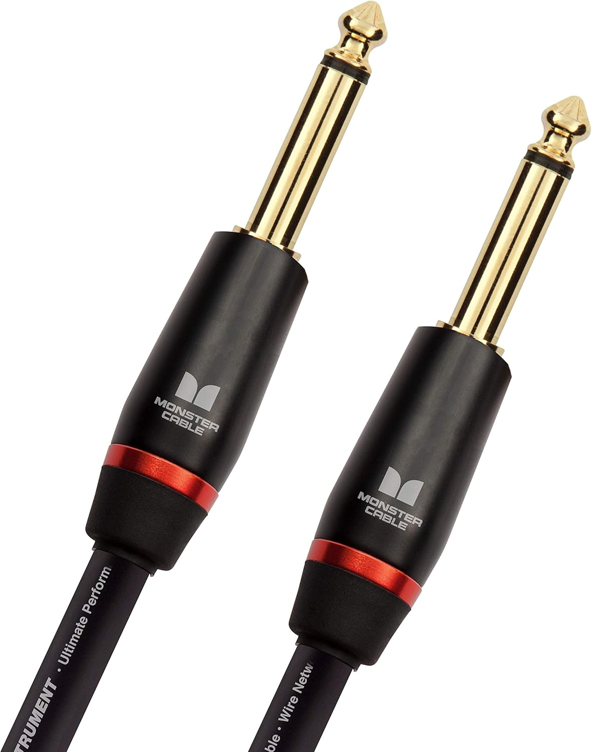 12 ft Right Angle to Straight Bass Instrument Cable Pack of 2 C92552
