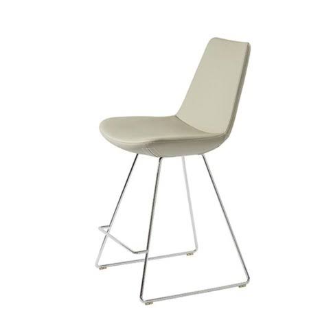 Bone Leatherette Bar Stool C41129