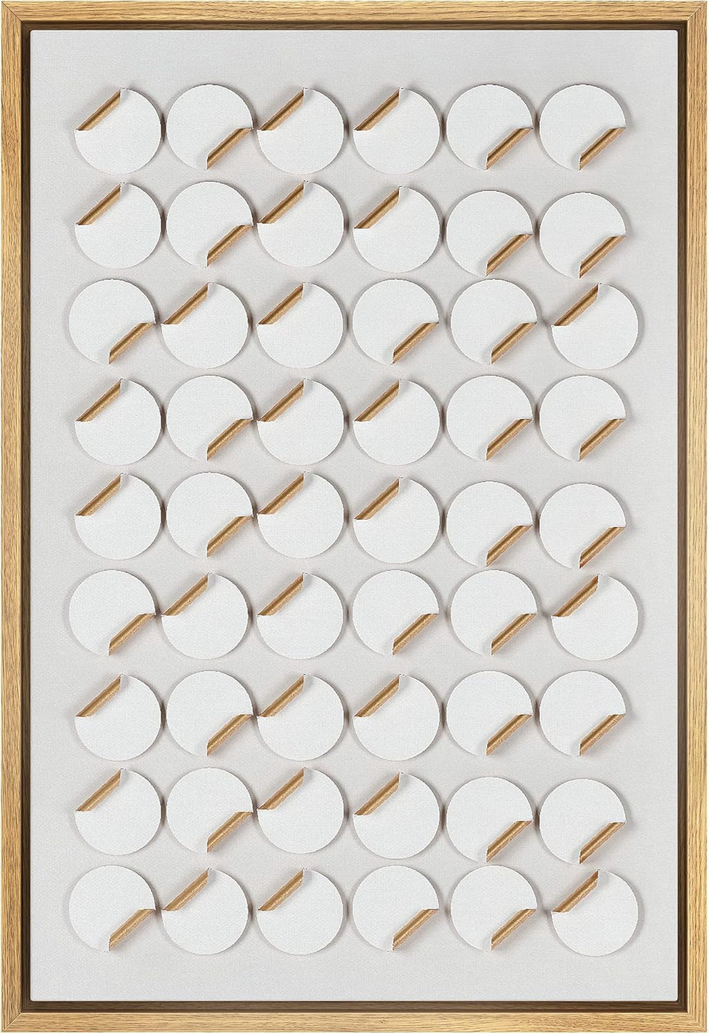 Framed Canvas Print Wall Art Textured White Blocks Abstract Shapes 16x24 D7564