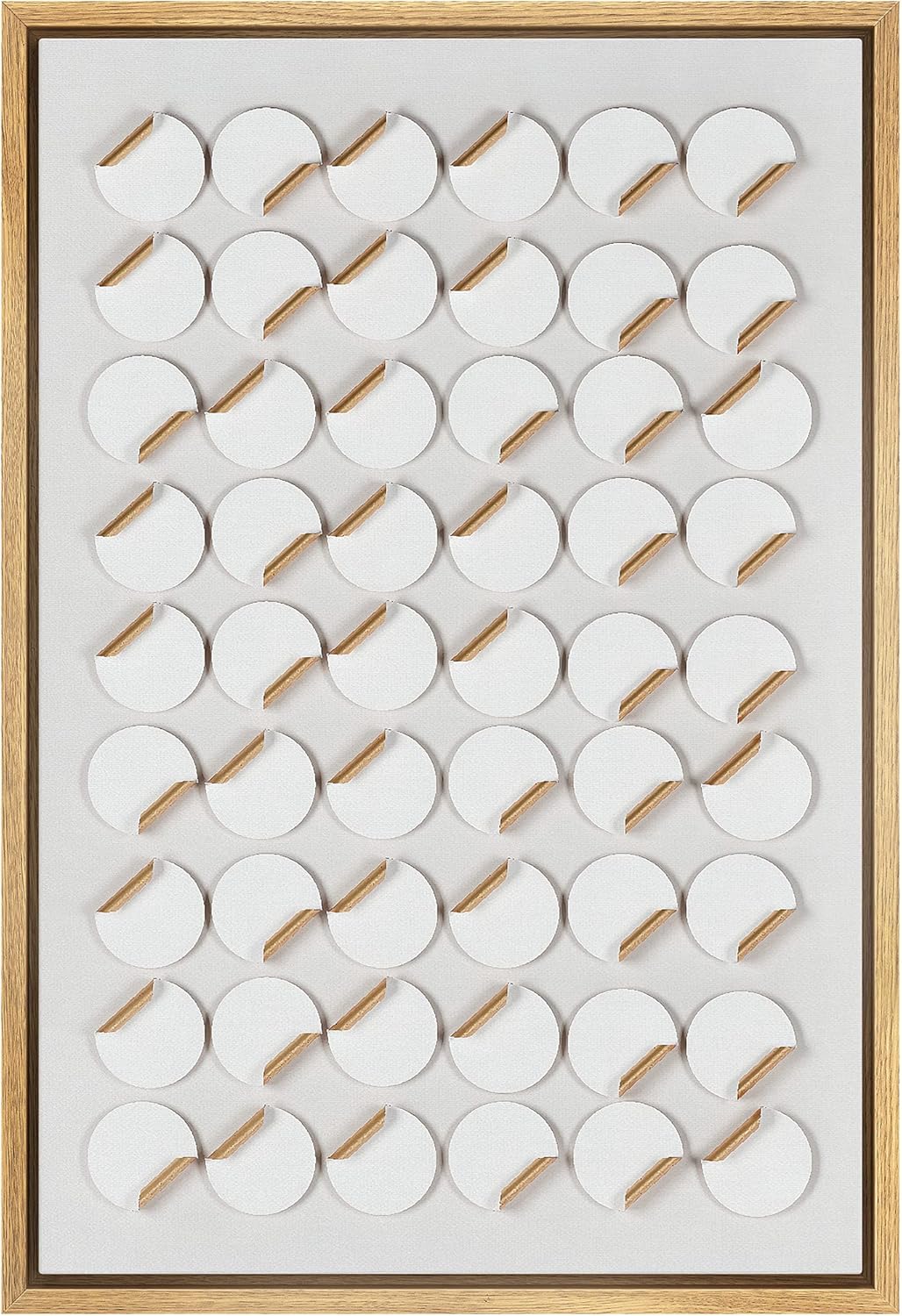 Framed Canvas Print Wall Art Textured White Blocks Abstract Shapes 16x24 D7564