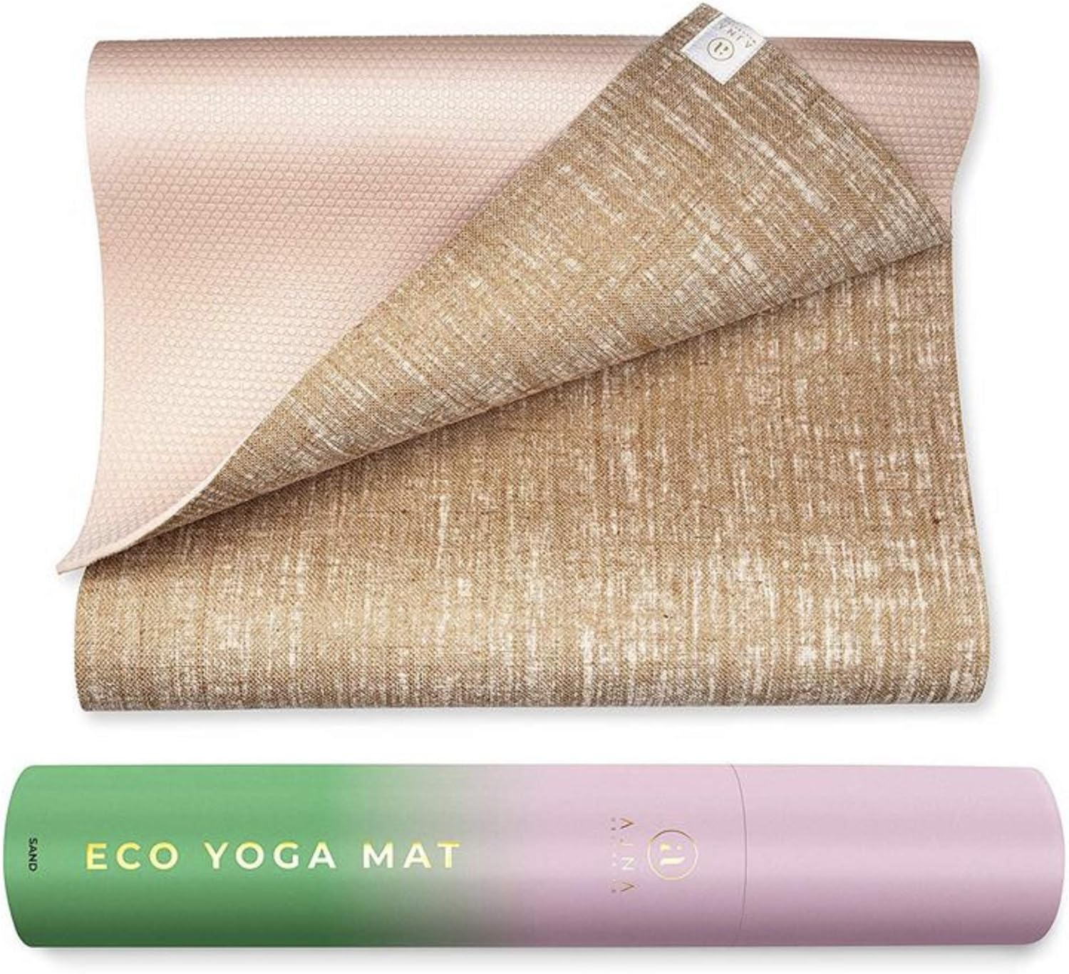 Organic Jute Yoga Mat with Carrying Strap, 72 Inch, 5mm, Pack of 2 E14508