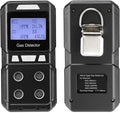 Portable 4 Gas Detector, Rechargeable Multi Gas Monitor, EX O2 H2S CO 4 in 1 Gas Meter H4633
