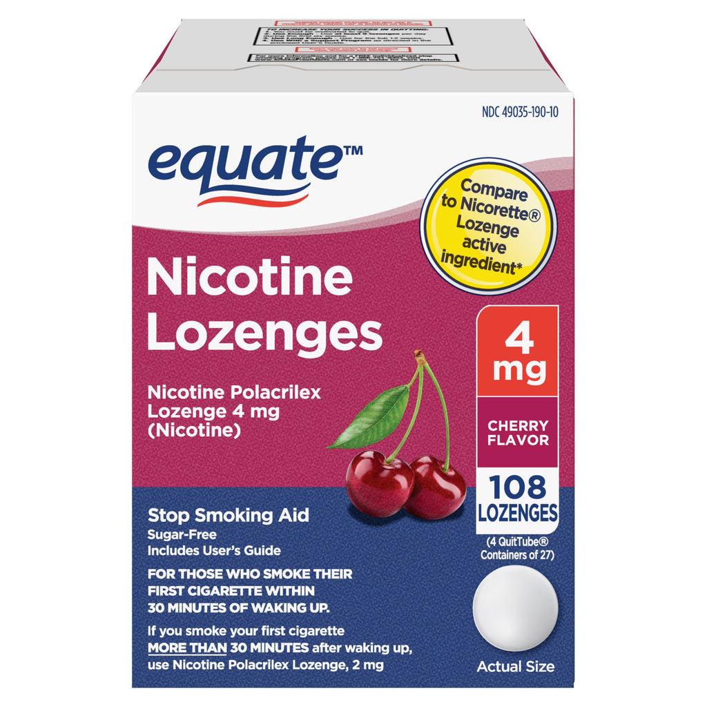 Nicotine Lozenge 4 mg Cherry Flavor 108 Count N94727