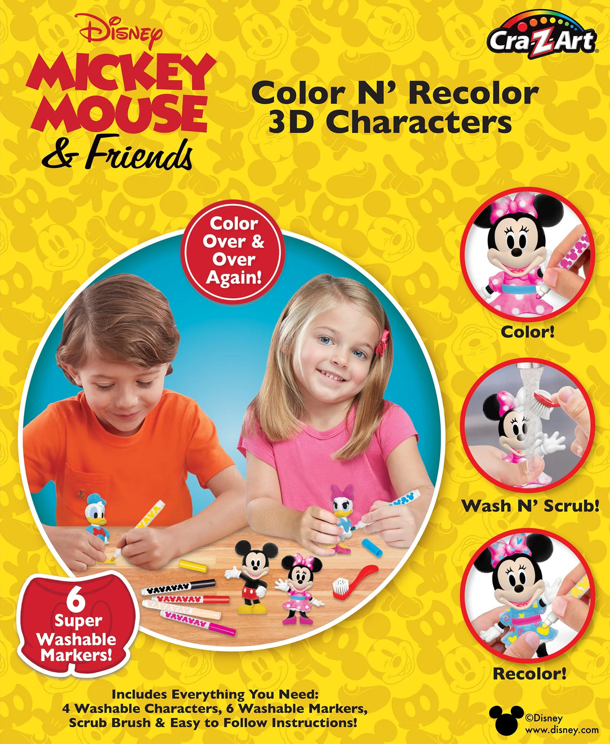 Disney Mickey Mouse Color Scrub and Re-color Activity Set Q18938